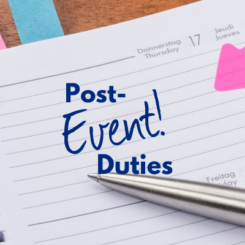 Post-event duties